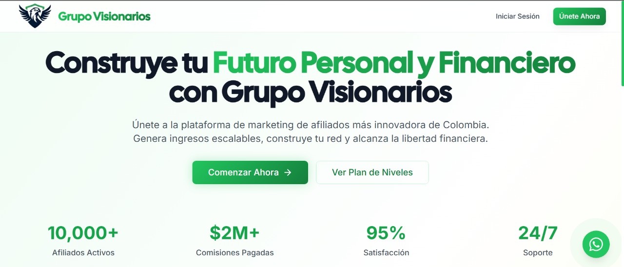 Grupo Visionarios | Sistema Multinivel Avanzado con Integración Zoom y Analytics en Tiempo Real